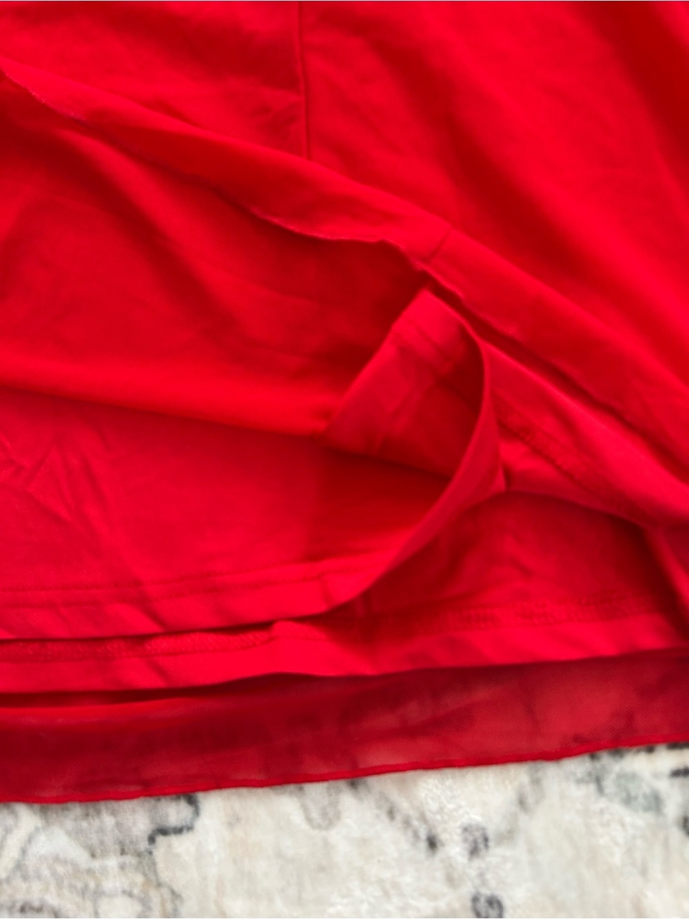 NEW KUTUMAI Off-Shoulder Red Long-Sleeve Maxi Dress with Fluted Cuffs stretch - Picture 6 of 9